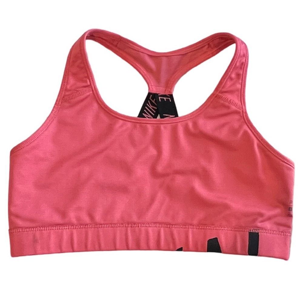 Nike Dri-Fit Sports Bra Pink-Coral Large - Picture 3 of 5